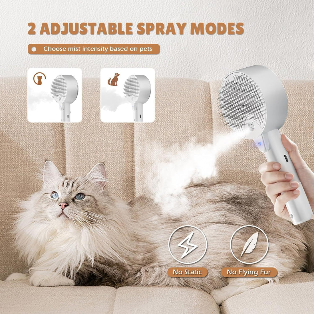 Cat Steam Brush For Shedding