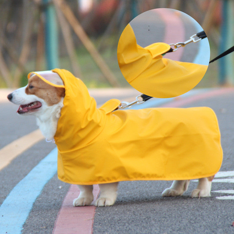 Dog Raincoat Transparent Pet Poncho With Bellyband