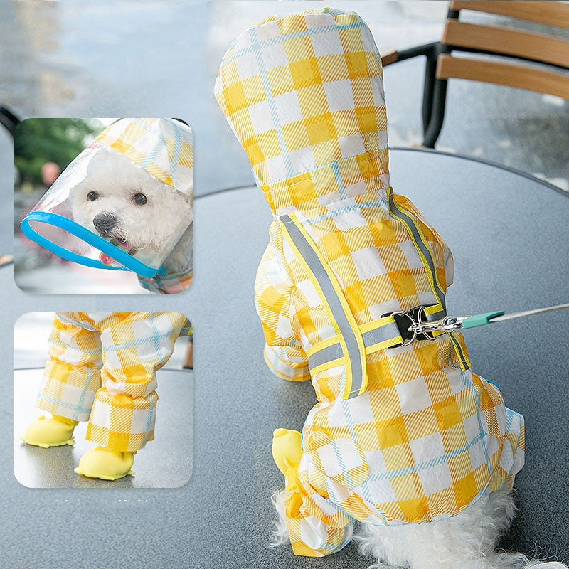 Chest Integrated Pet Dog Raincoat