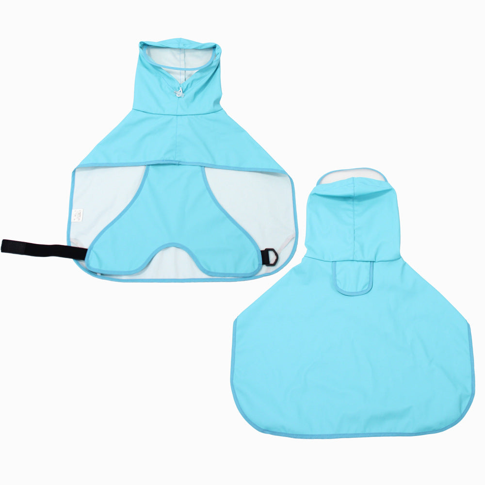 Dog Raincoat Transparent Pet Poncho With Bellyband