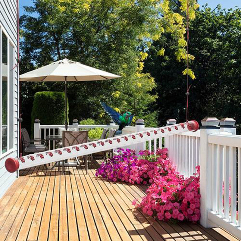 Hanging Red Tube Feeder Flower Hummingbird