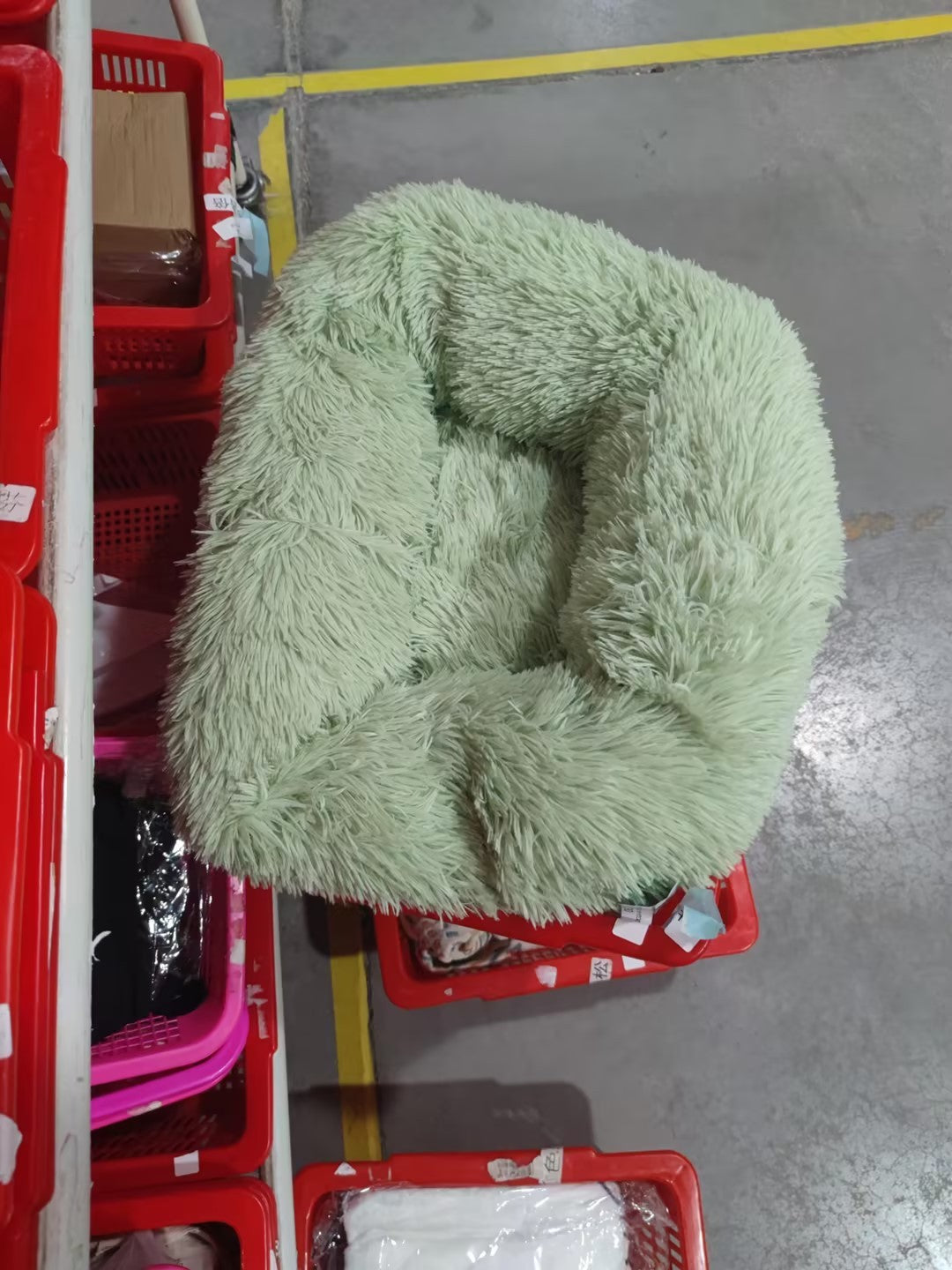 Soft Thick Cutton Plush Round Pet Bed