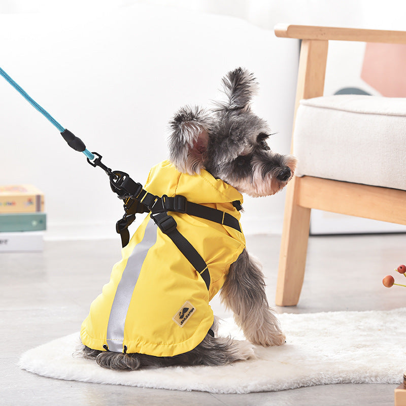 Pet Chest Back Waterproof Raincoat