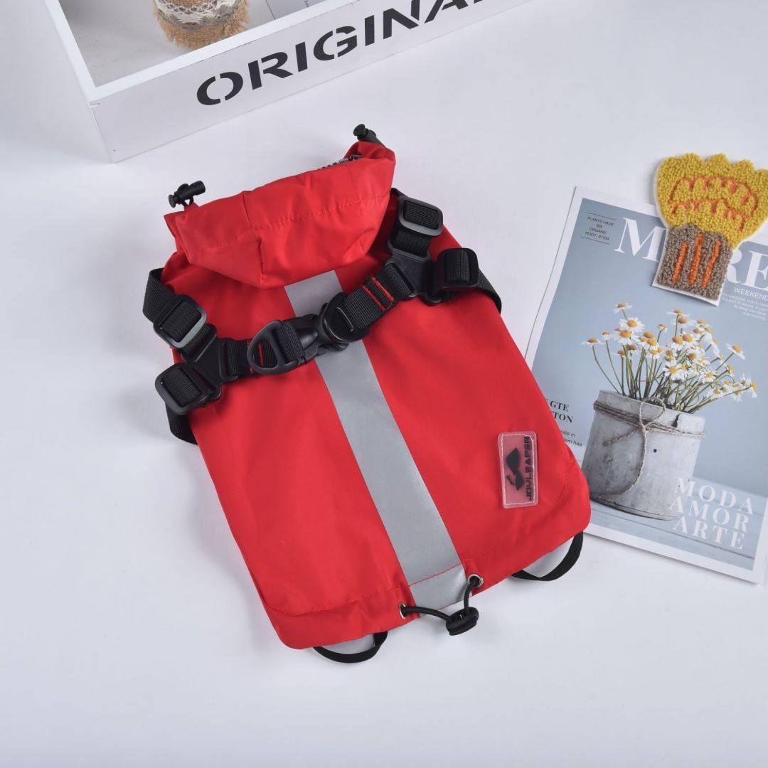 Pet Chest Back Waterproof Raincoat