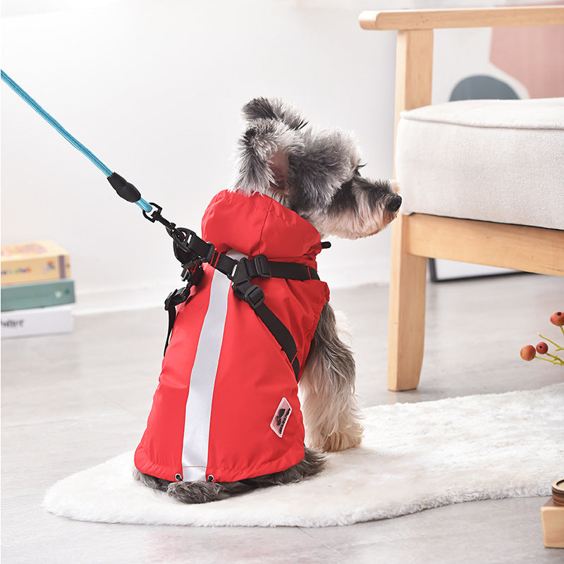Pet Chest Back Waterproof Raincoat