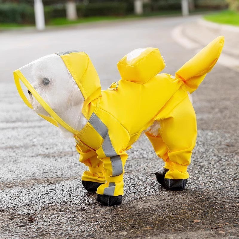 Chest Integrated Pet Dog Raincoat