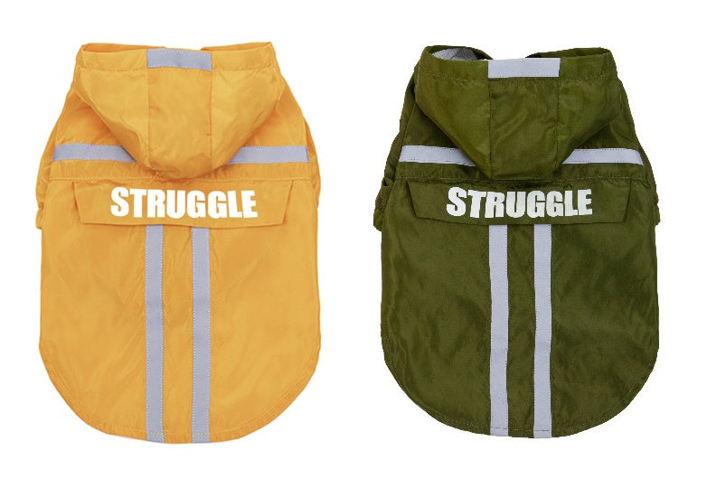 Pet Raincoat With Reflective Strips