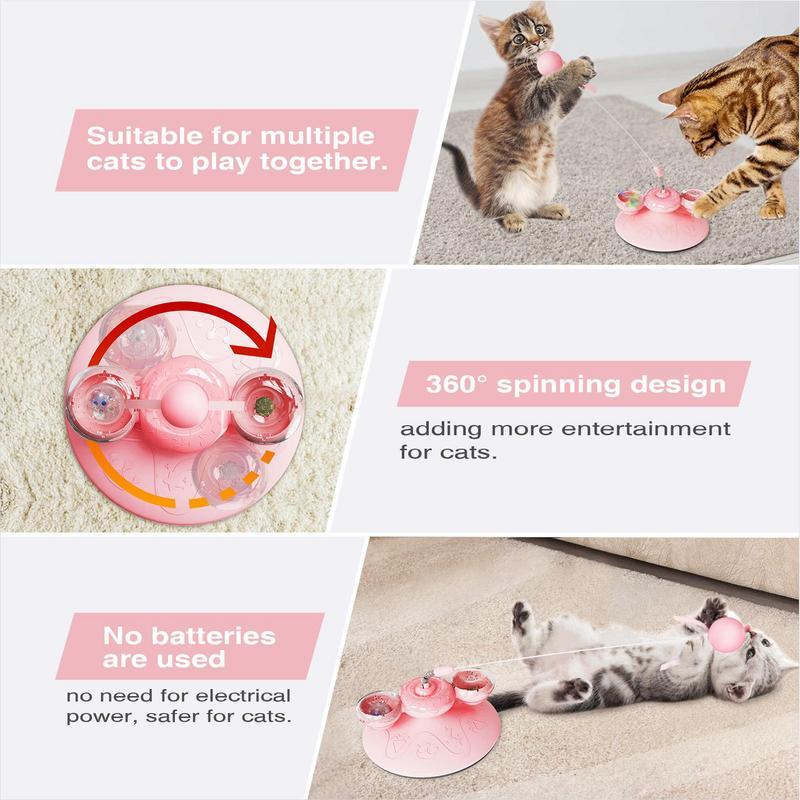 Cat Teaser Interactive Toys With Suction Cup