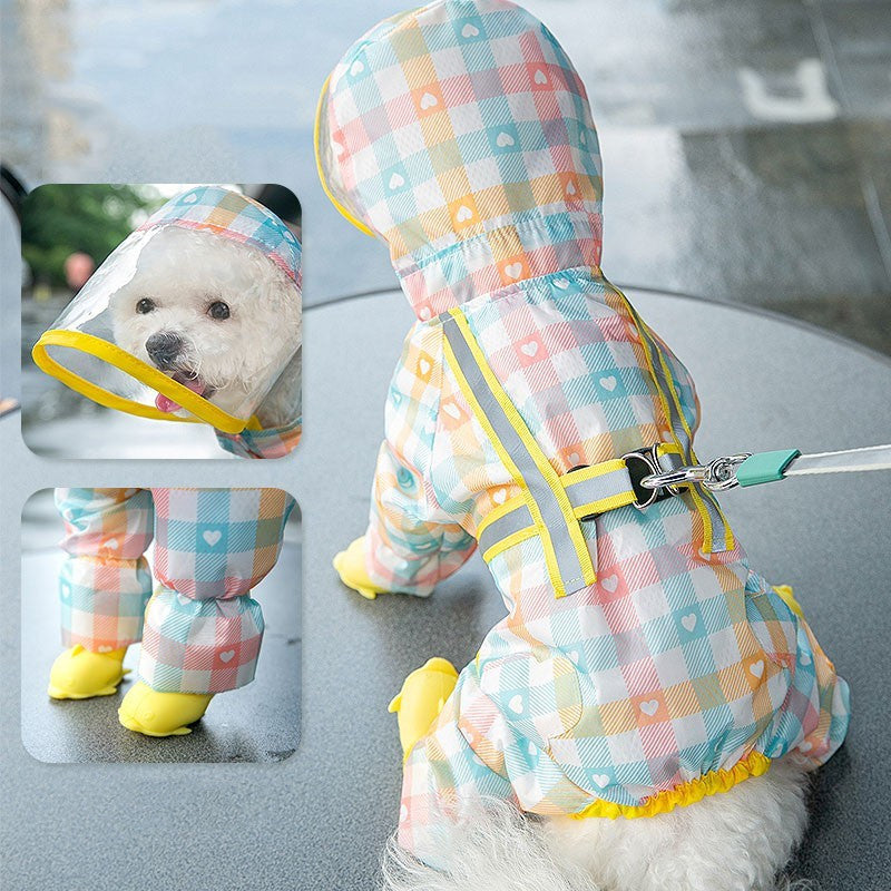 Chest Integrated Pet Dog Raincoat