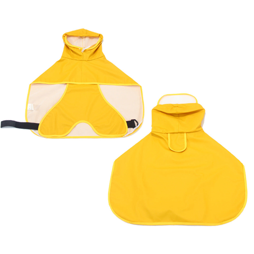 Dog Raincoat Transparent Pet Poncho With Bellyband