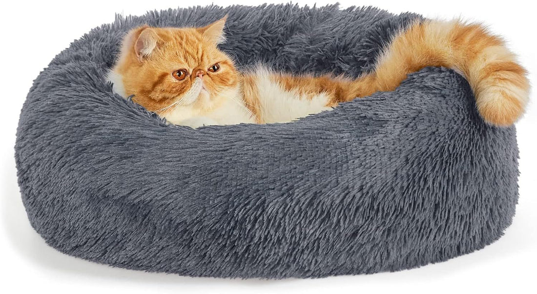 Indoor Solid Fluffy Plush Pet Bed