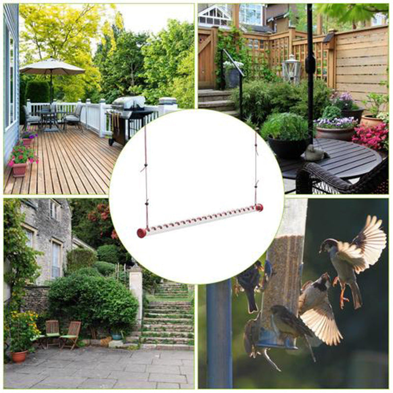 Hanging Red Tube Feeder Flower Hummingbird