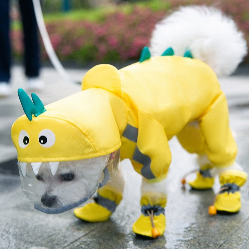 Chest Integrated Pet Dog Raincoat