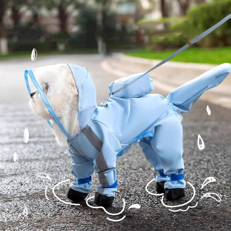 Chest Integrated Pet Dog Raincoat