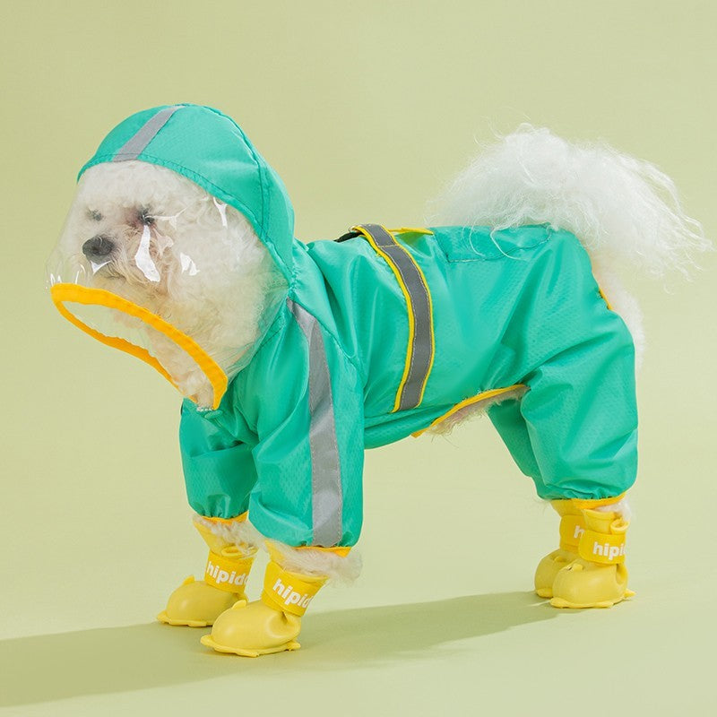 Chest Integrated Pet Dog Raincoat