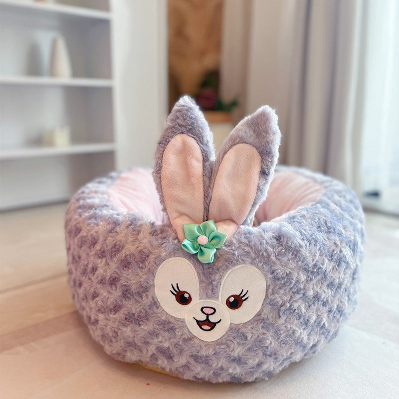 Cartoon Dog Cushion Round Bed