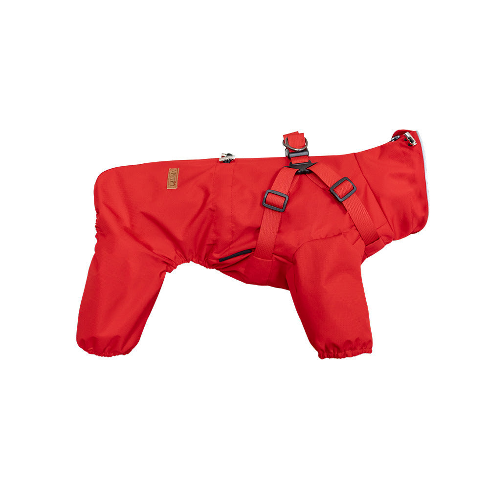 Fashion Personality Pet One-piece Raincoat