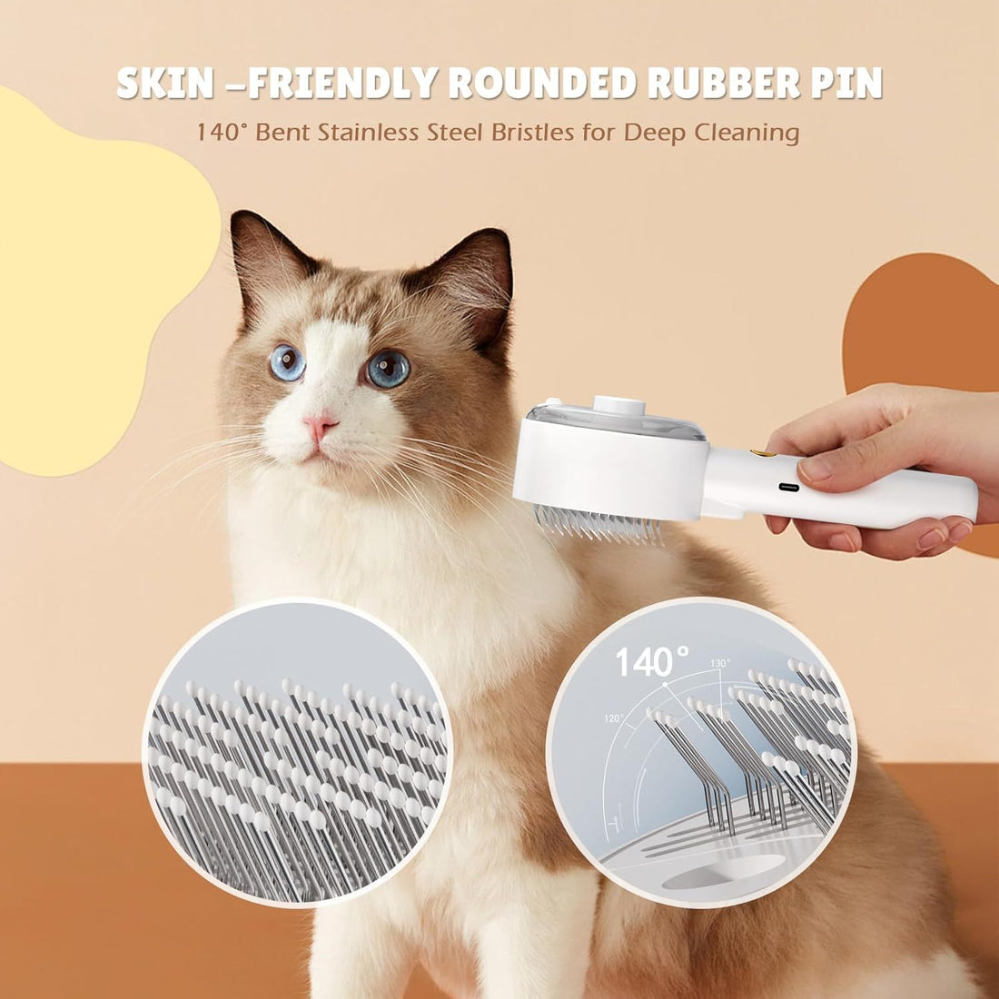 Cat Steam Brush For Shedding
