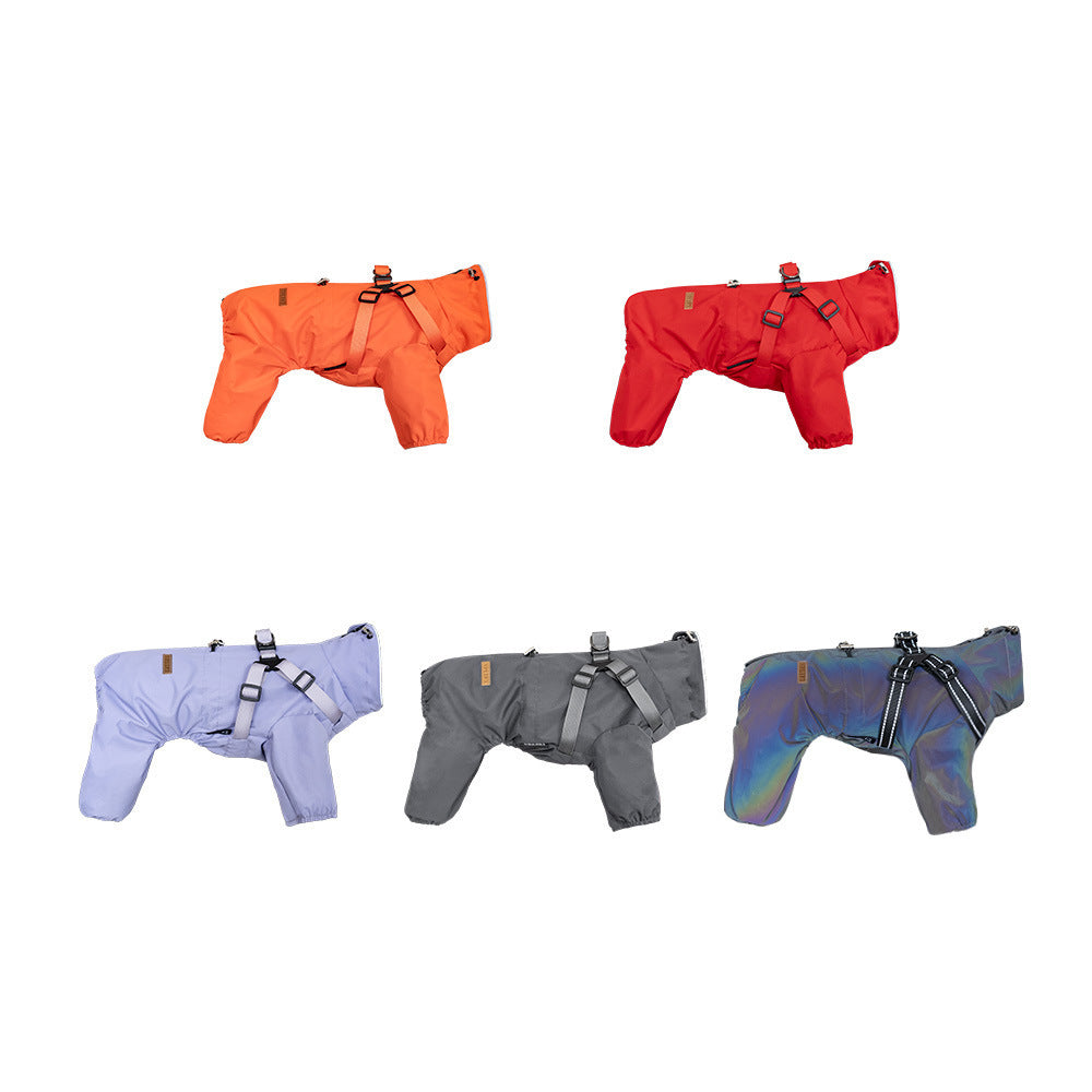 Fashion Personality Pet One-piece Raincoat