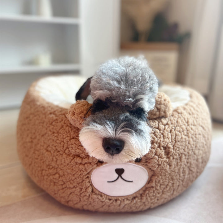 Cartoon Dog Cushion Round Bed