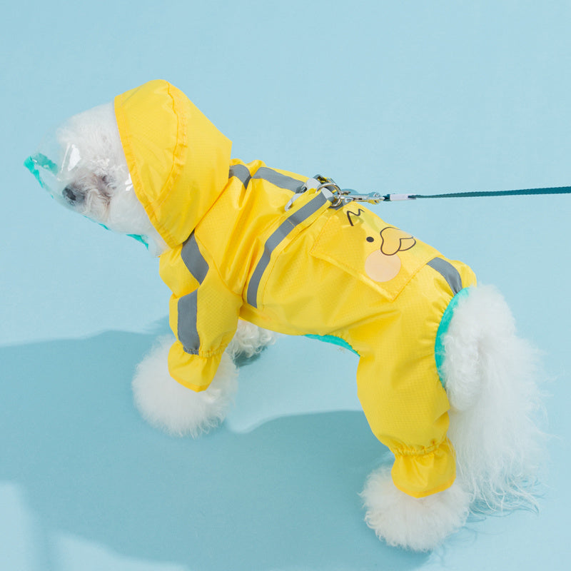 Chest Integrated Pet Dog Raincoat
