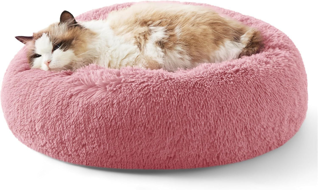 Indoor Solid Fluffy Plush Pet Bed