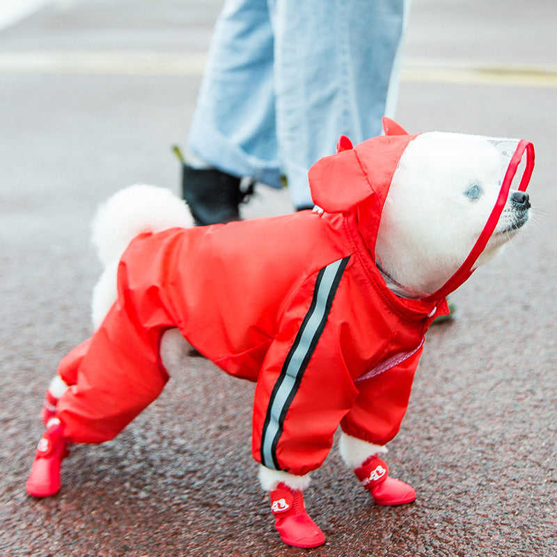 Chest Integrated Pet Dog Raincoat