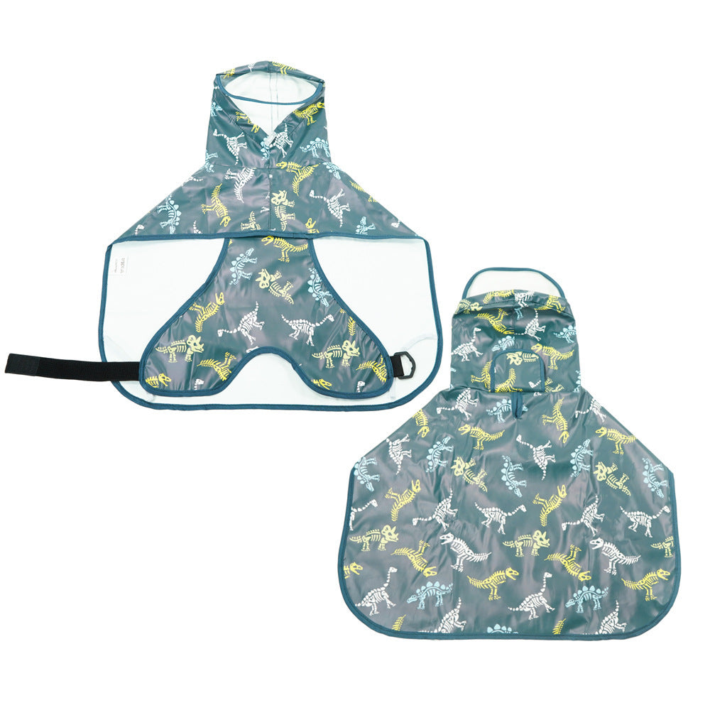 Dog Raincoat Transparent Pet Poncho With Bellyband