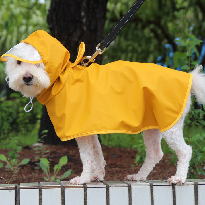Dog Raincoat Transparent Pet Poncho With Bellyband